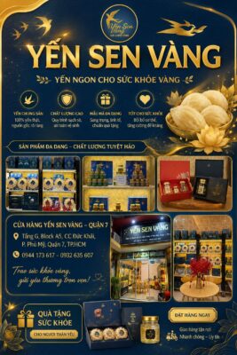 Banner quảng cáo Yến Sen Vàng - Yến sào nguyên chất TPHCM