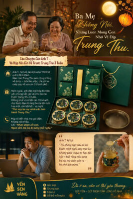 Quà Trung Thu tặng ba mẹ – yến chưng sẵn ý nghĩa – Yến Sen Vàng